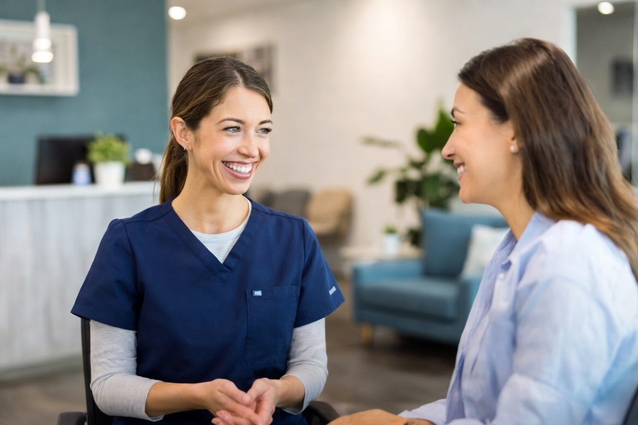Dental team member with relaxed patient — Sedation Dentistry at Carrollwood Smiles, Tampa FL